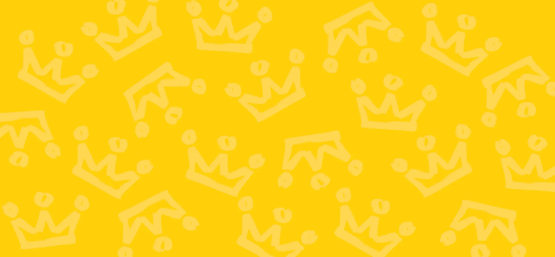dark yellow background with light yellow crowns