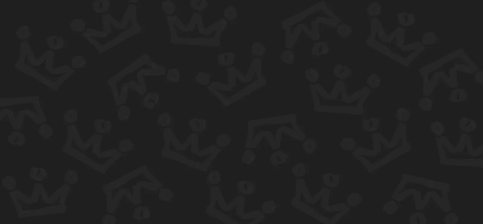 black background with dark grey crowns
