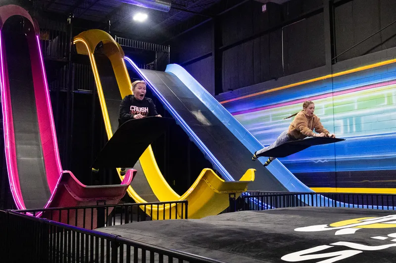 Mega Launch slides launching riders into the air